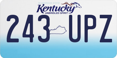 KY license plate 243UPZ