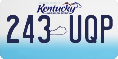 KY license plate 243UQP