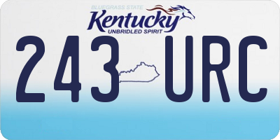 KY license plate 243URC