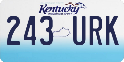 KY license plate 243URK