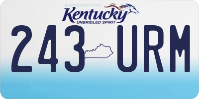 KY license plate 243URM