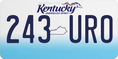 KY license plate 243URO