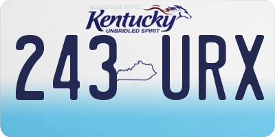 KY license plate 243URX
