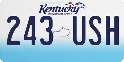 KY license plate 243USH