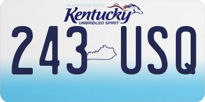 KY license plate 243USQ