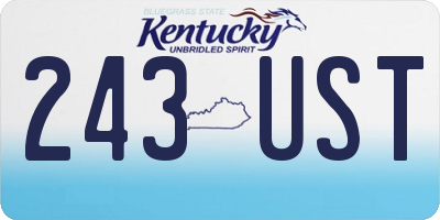 KY license plate 243UST