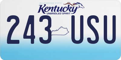 KY license plate 243USU