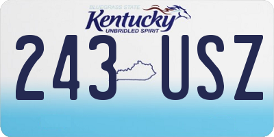 KY license plate 243USZ