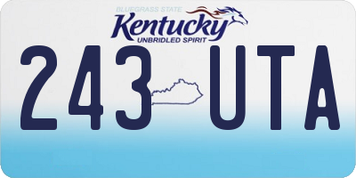 KY license plate 243UTA