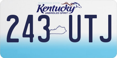 KY license plate 243UTJ