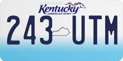 KY license plate 243UTM