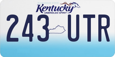 KY license plate 243UTR