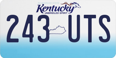 KY license plate 243UTS