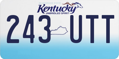 KY license plate 243UTT