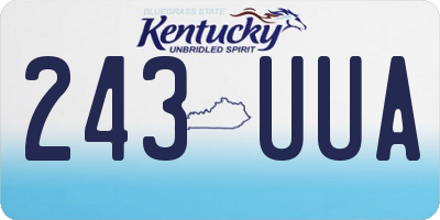 KY license plate 243UUA