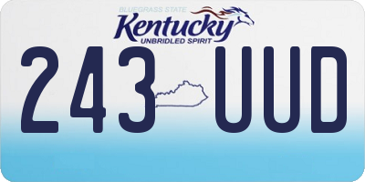 KY license plate 243UUD