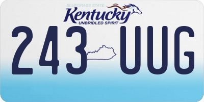KY license plate 243UUG