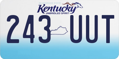 KY license plate 243UUT