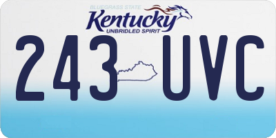 KY license plate 243UVC