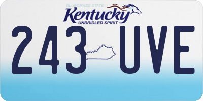 KY license plate 243UVE