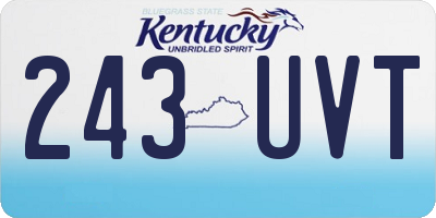 KY license plate 243UVT