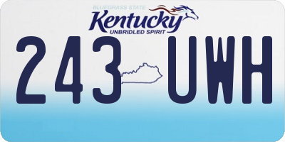 KY license plate 243UWH