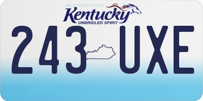KY license plate 243UXE