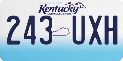 KY license plate 243UXH