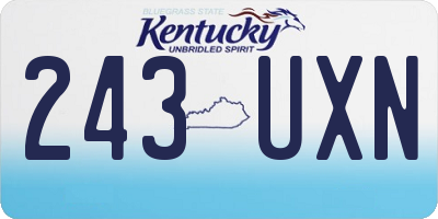 KY license plate 243UXN