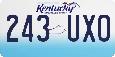 KY license plate 243UXO
