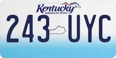 KY license plate 243UYC