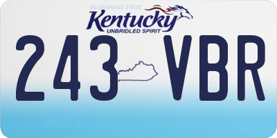 KY license plate 243VBR