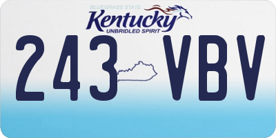 KY license plate 243VBV