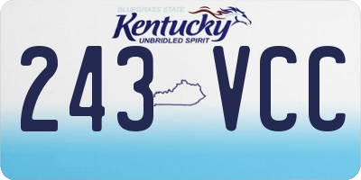KY license plate 243VCC