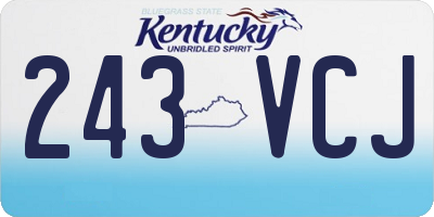 KY license plate 243VCJ
