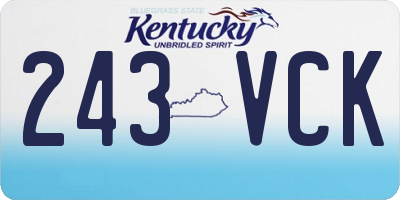 KY license plate 243VCK