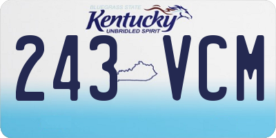KY license plate 243VCM