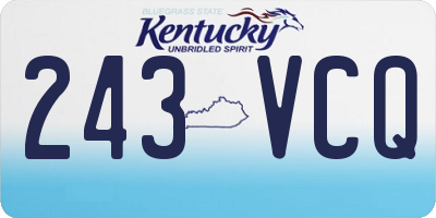 KY license plate 243VCQ