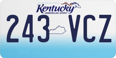 KY license plate 243VCZ