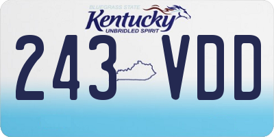 KY license plate 243VDD