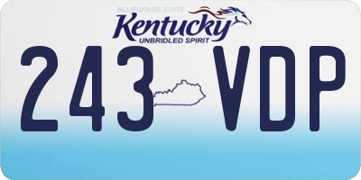 KY license plate 243VDP