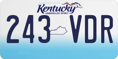 KY license plate 243VDR