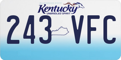KY license plate 243VFC