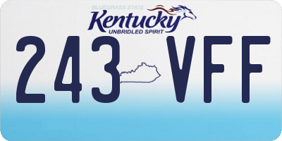 KY license plate 243VFF