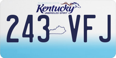 KY license plate 243VFJ