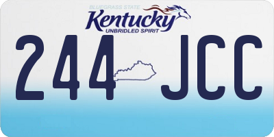 KY license plate 244JCC