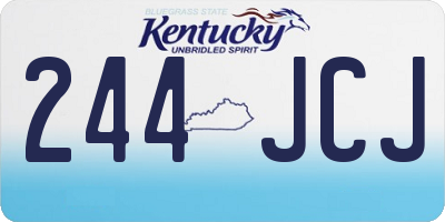 KY license plate 244JCJ