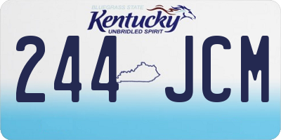 KY license plate 244JCM