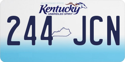 KY license plate 244JCN