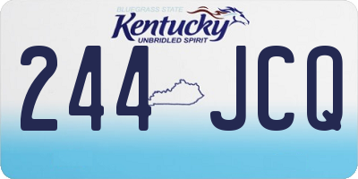 KY license plate 244JCQ